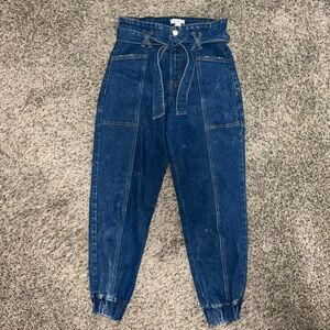 Denim Tie Joggers